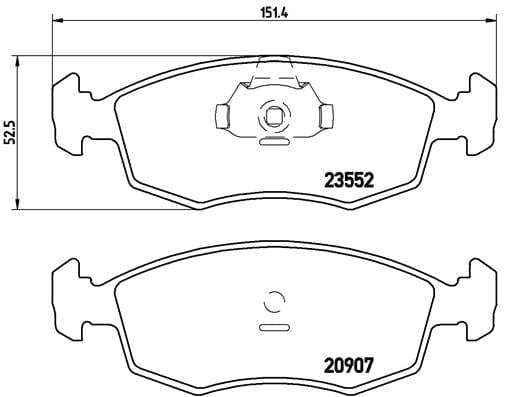 I-Brembo Brake Pads Fiat Palio ( Set Lh&Rh) (P23079)