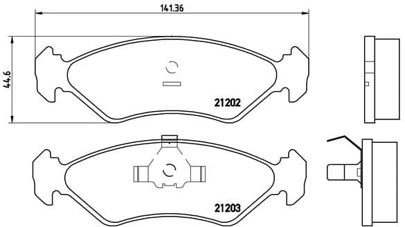 I-Brembo Brake Pads Front Ford Fiesta I/Mazda ( Set Lh&Rh) (P24028)