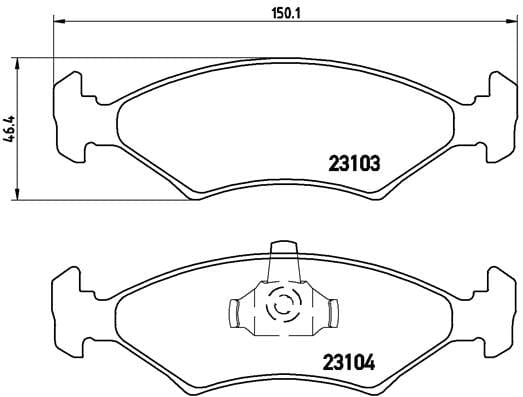 Brembo Brake Pads Front Ford Bantam/Mazda3 ( Set Lh&Rh) (P24043)