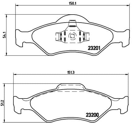 I-Brembo Brake Pads Front Ford Ka ( Set Lh&Rh) (P24054)