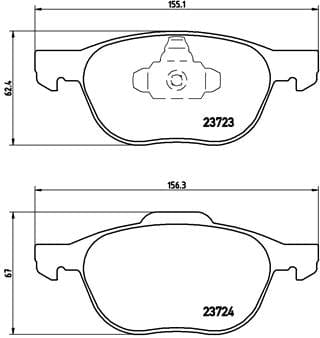 Brembo Brake Pads Front Ford Focus/Volvo ( Set Lh&Rh) (P24061)