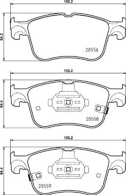 I-Brembo Brake Pads Front Ford Kuga ( Set Lh&Rh) (P24218)