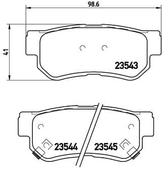 Brembo Brake Pads Rear Hyundai Sonata ( Set Lh&Rh) (P30014) BREMBO