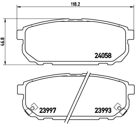 Brembo Brake Pads Rear Kia Sorento ( Set Lh&Rh) (P30023)