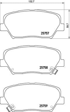 I-Brembo Brake Pads Front Hyu Santa Fe/Kia ( Set Lh&Rh) (P30070)