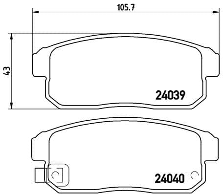I-Brembo Brake Pads Rear Mazda Rx-8 ( Set Lh&Rh) (P49035)