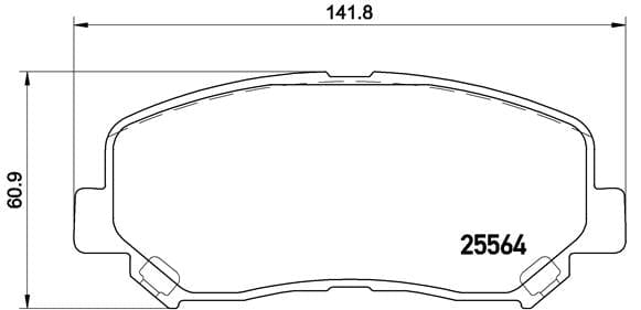 Brembo Brake Pads Front Mazda Cx-5 ( Set Lh&Rh) (P49045) BREMBO