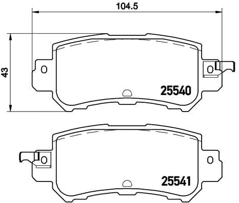 I-Brembo Brake Pads Rear Mazda Cx-3/Cx-5 ( Set Lh&Rh) (P49047)