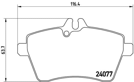 Brembo Brake Pads Front Mercedes A170/180 20 ( Set Lh&Rh) (P50056) BREMBO
