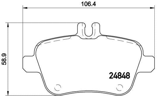 Brembo Brake Pads Rear Mercedes A & B Classs ( Set Lh&Rh) (P50091) BREMBO