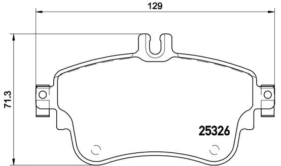 Brembo Brake Pads Front Mercedes A/B Classs ( Set Lh&Rh) (P50094)