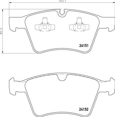 Brembo Brake Pads Front Mercedes Gl X164/ Mw ( Set Lh&Rh) (P50115) BREMBO