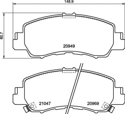 I-Brembo Brake Pads Front Mistubishi Eclipse ( Set Lh&Rh) (P54061)