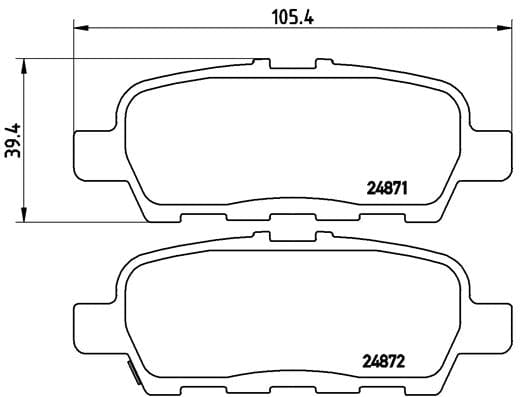 I-Brembo Brake Pads Rear Suzuki Grand Vitara ( Set Lh&Rh) (P56068)