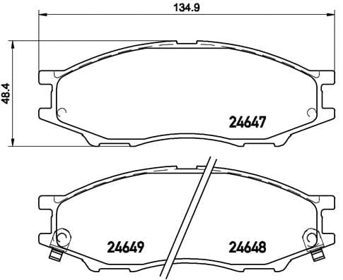 I-Brembo Brake Pads Front Nissan Almera/Cub ( Set Lh&Rh) (P56083)