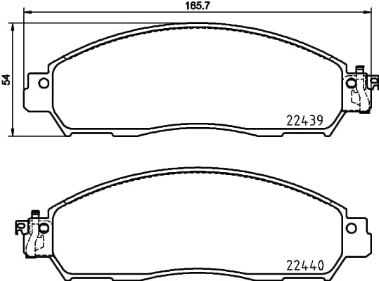 I-Brembo Brake Pads Front Nissan Navara 21 ( Set Lh&Rh) (P56118)