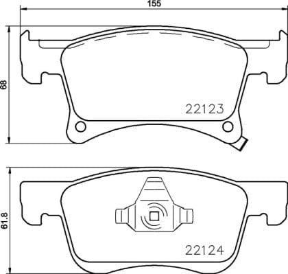 I-Brembo Brake Pads Front Opel Corsa E/Adam ( Set Lh&Rh) (P59083)