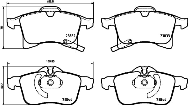 I-Brembo Brake Pads Front Opel Corsa E ( Set Lh&Rh) (P59089)
