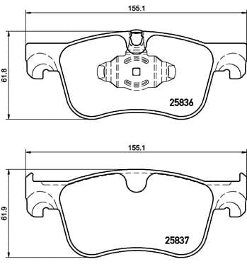 I-Brembo Brake Pads Front Citroen C4 ( Set Lh&Rh) (P61116)