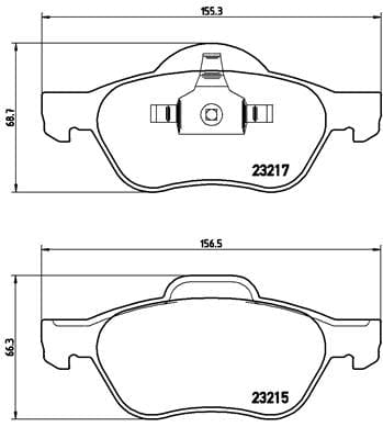 Brembo Brake Pads Front Renault ( Set Lh&Rh) (P68029)