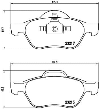 Brembo Brake Pads Front Renault Megane ( Set Lh&Rh) (P68048)