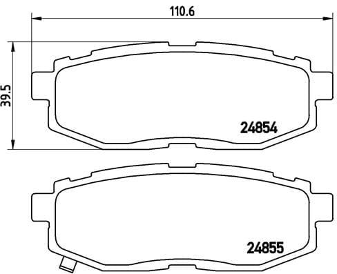 Brembo Brake Pads Rear Toyota 86/Subaru ( Set Lh&Rh) (P78018) BREMBO