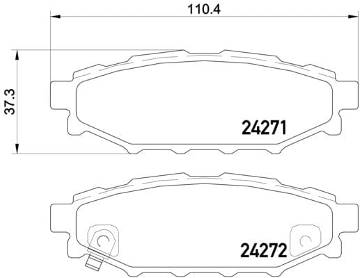 I-Brembo Brake Pads Rear Sub Outback 2/Leg ( Set Lh&Rh) (P78020)