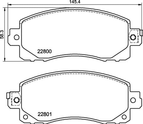 Brembo Brake Pads Front Subaru ( Set Lh&Rh) (P78028)