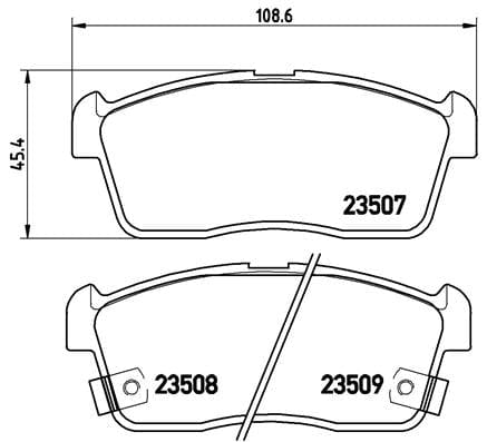 I-Brembo Brake Pads Front Daihat Sirion,Suzuki Celerio ( Set Lh&Rh) (P79012)