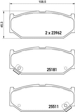I-Brembo Brake Pads Front Suzuki Swift ( Set Lh&Rh) (P79031)