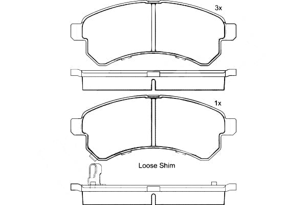 Brembo Brake Pads Front Tata Indica ( Set Lh&Rh) (P82004)