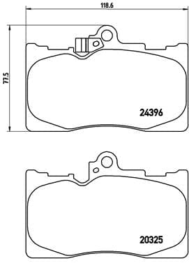 Brembo Brake Pads Front Lexus Gs300 ( Set Lh&Rh) (P83072) BREMBO