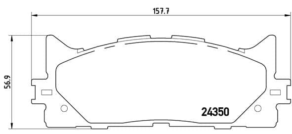 I-Brembo Brake Pads Front Toyota Camry ( Set Lh&Rh) (P83117)