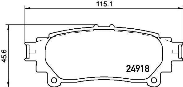 I-Brembo Brake Pads Rear Lexus Rx /Toyota ( Set Lh&Rh) (P83152)