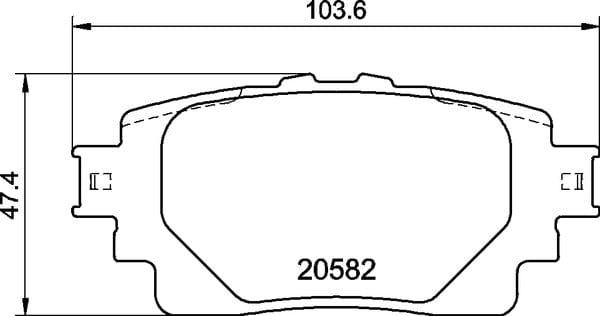 I-Brembo Brake Pads Rear Toyota ( Set Lh&Rh) (P83174)