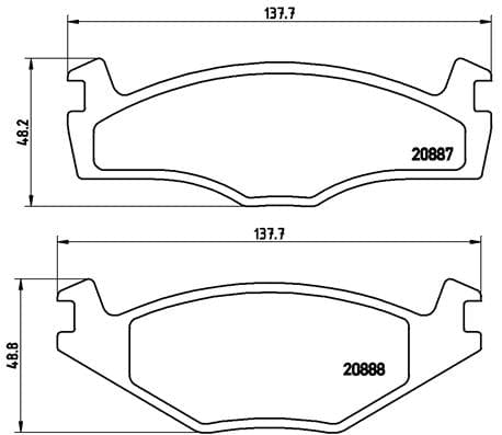 I-Brembo Brake Pads Front Vw Golf/Jetta ( Set Lh&Rh) (P85005)