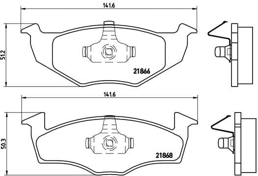 Brembo Brake Pads Front Vw Polo ( Set Lh&Rh) (P85030)
