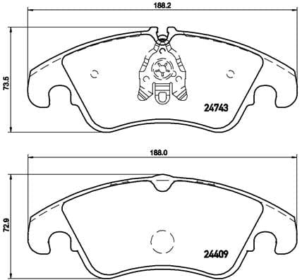I-Brembo Brake Pads Front Audi Audi A4/A5/Q ( Set Lh&Rh) (P85098)