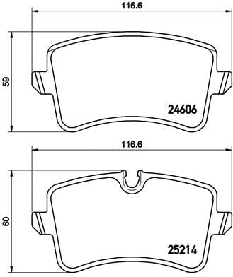 Brembo Brake Pads Rear Audi A6 ( Set Lh&Rh) (P85119)