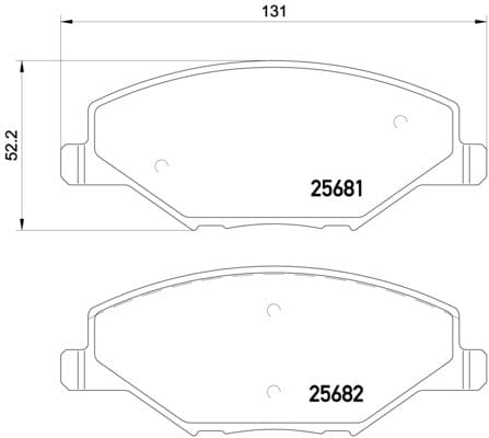 I-Brembo Brake Pads Front Vw Polo ( Set Lh&Rh) (P85121)