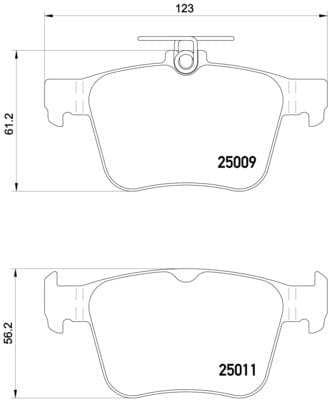 I-Brembo Brake Pads Rear Audi A3/Golf 7 ( Set Lh&Rh) (P85124)