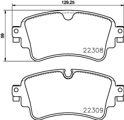 I-Brembo Brake Pads Rear Audi A4 B9/A5 F5/ ( Set Lh&Rh) (P85154)