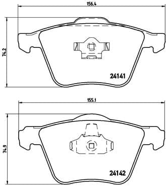 Brembo Brake Pads Front Volvo Xc90 17 Whe ( Set Lh&Rh) (P86018)