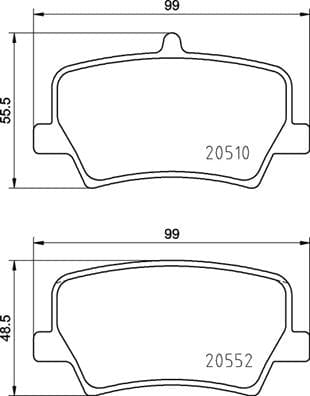 I-Brembo Brake Pads Rear Volvo Xc40 ( Set Lh&Rh) (P86032)