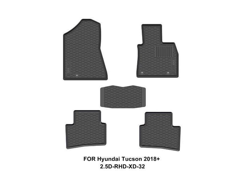 Custom Dna Hyundai Tucson 2018+ Black Rubber Car Mats