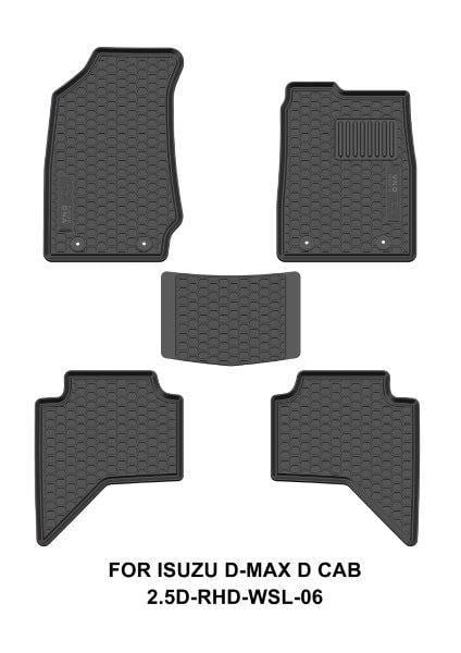 Custom Dna Isuzu D-Max Extended Cab 2013+ Black Rubber Car Mats - Modern Auto Parts