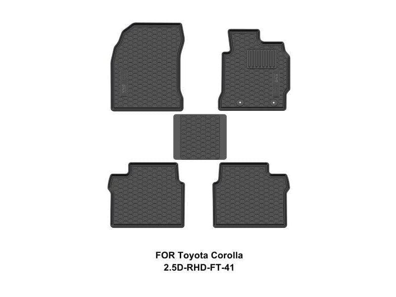 Pasgemaakte DNA Toyota Corolla 2015+ Swart Rubber Motormatte