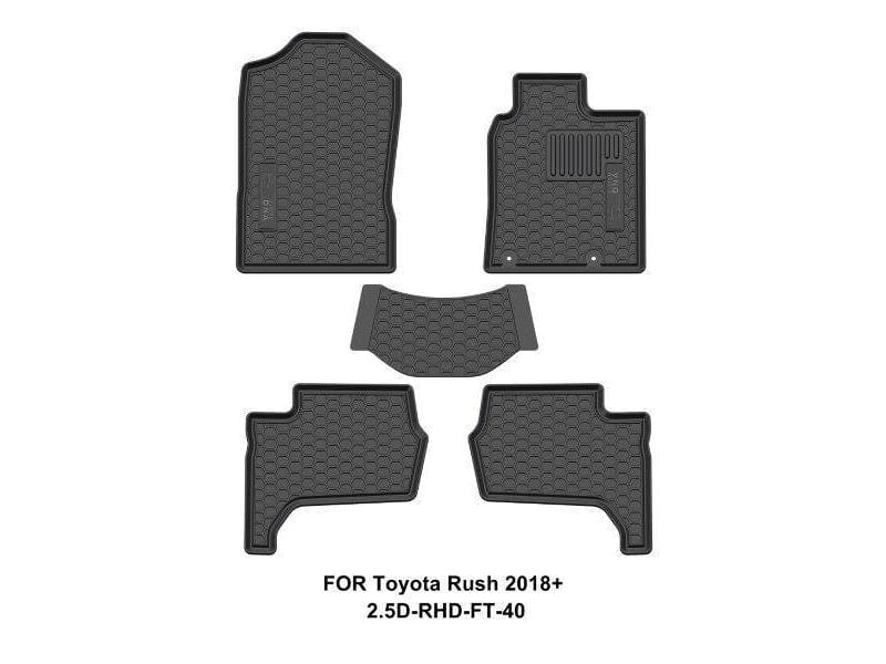 Pasgemaakte Dna Toyota Rush 2018+ Swart Rubber Motormatte