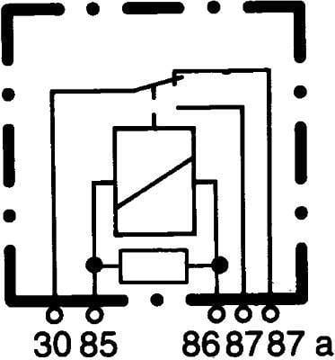 Hella 5Pin Terminal Relay 12V With Resistance - Modern Auto Parts