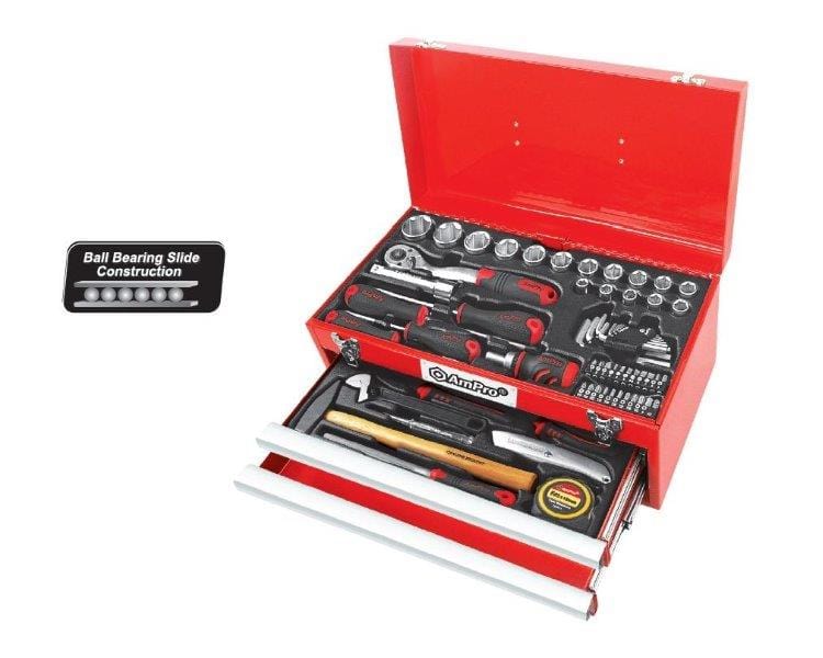 68-delige 1/2-aandrywing 2-laaikas gereedskapstel (metries) AMPRO T47112